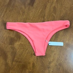 Lolli coral pink cheeky bikini bottom